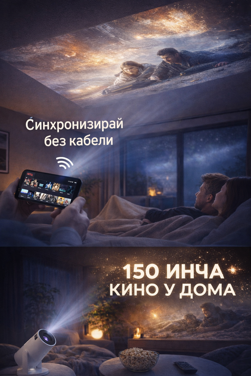 HomeCinema HY300 – Смарт прожектор с Android
