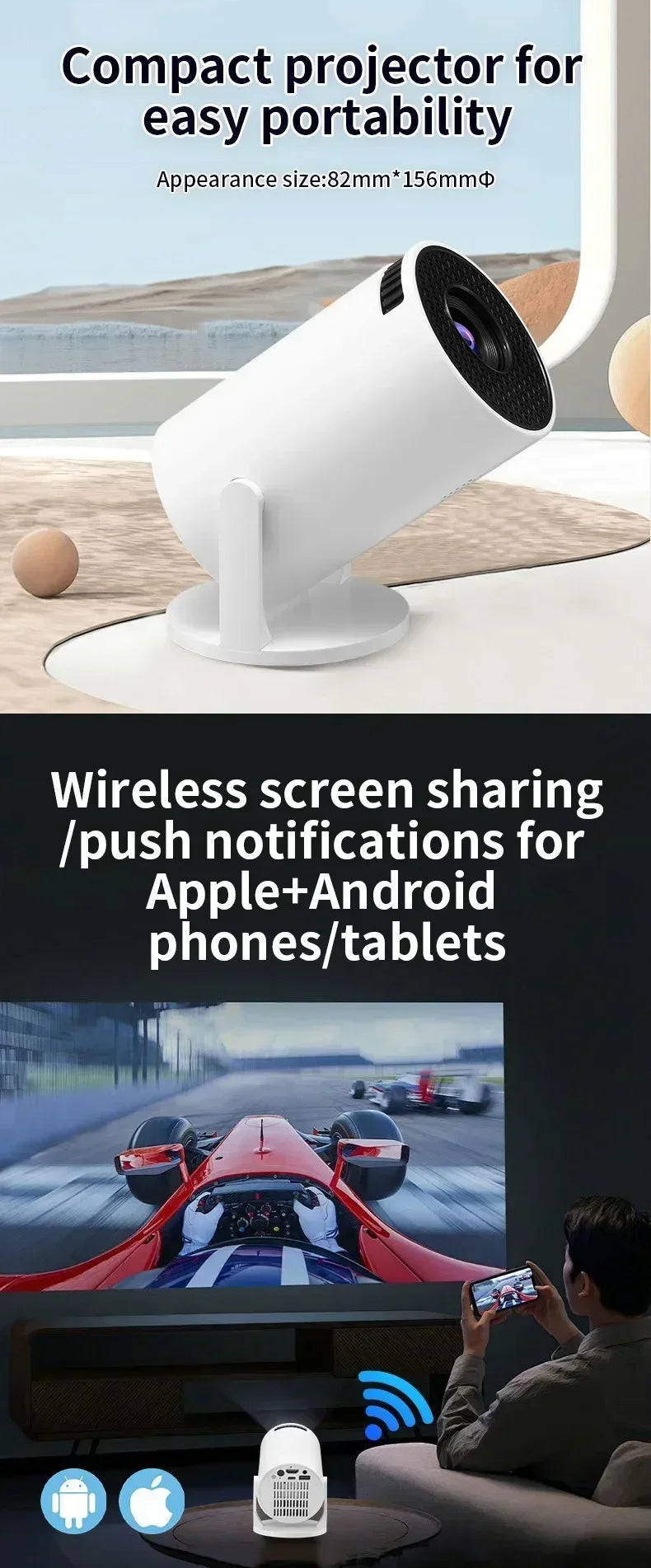 HomeCinema HY300 – Смарт прожектор с Android